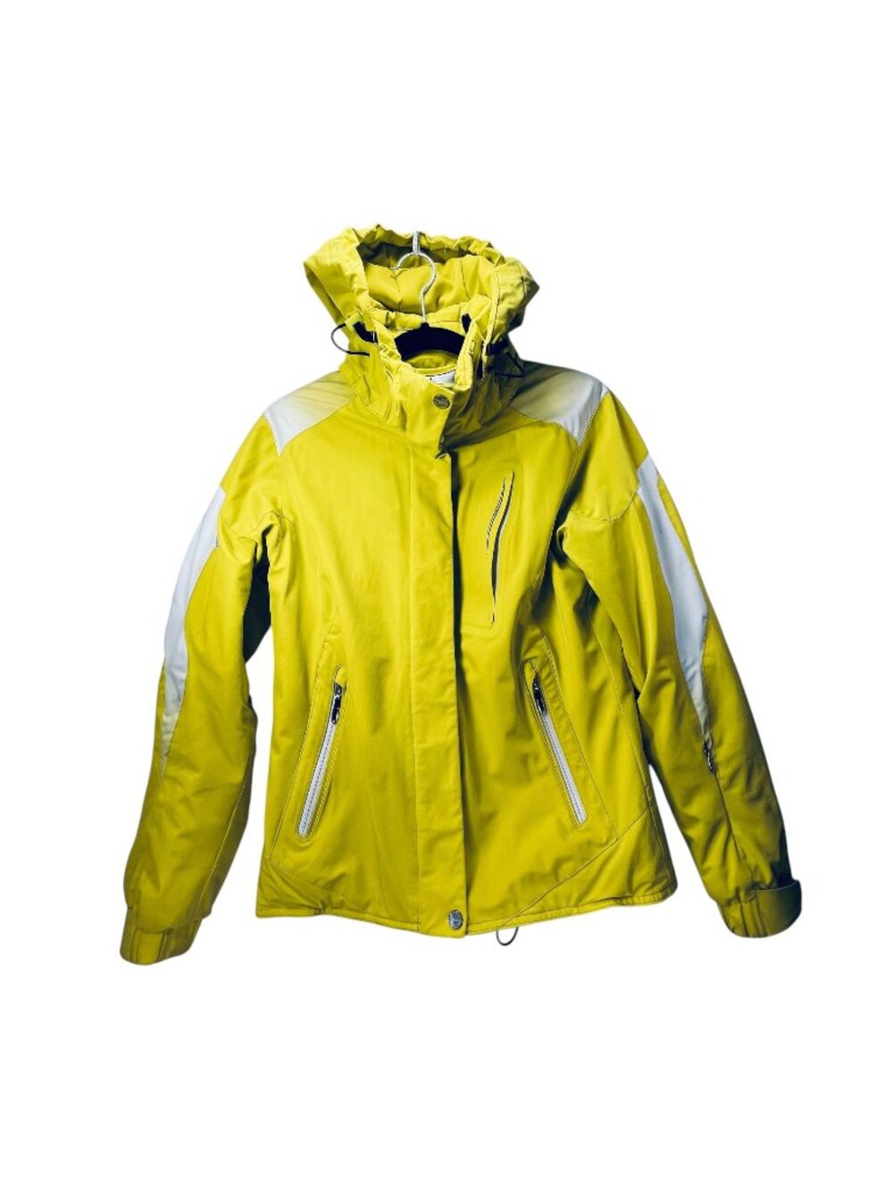 Descente Hi-Viz Yellow Ski Snowboard Jacket Coat 6 Hood Titan Thermo D1-9622